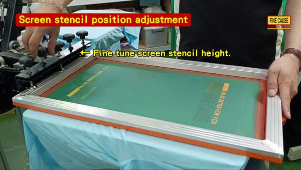 Fine-tune screen stencil height.