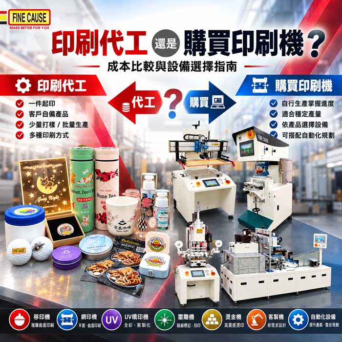 印刷代工還是購買印刷機？
