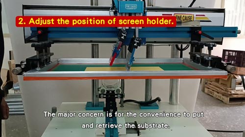 2.Adjust the position of screen holder.