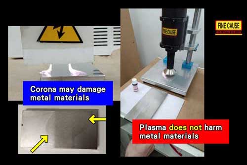 Metallic material surface treatment requires the use of a plasma treatment machine.