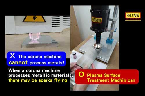 Metallic material surface treatment requires the use of a plasma treatment machine.