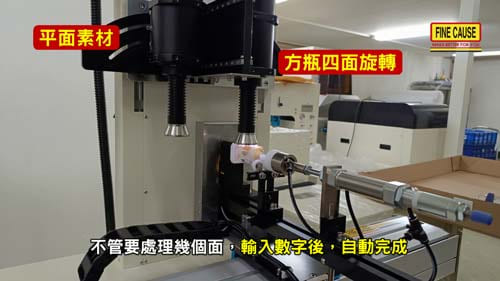 可處理各種瓶型，包括圓瓶、長方瓶、正多邊形瓶（如正方形，正五邊形