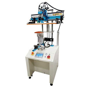 Curved Surface Screen Printing Machine(Color Senso+Servo Rotary+Custom Fixtures)